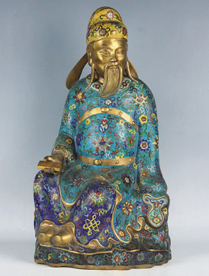 八仙之曹国舅手拿金笏坐像